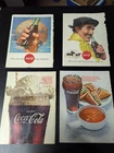 Lot of 4 Vintage Coca-Cola Ads — 1950s–1960s “All Over the World” & “Things Go B