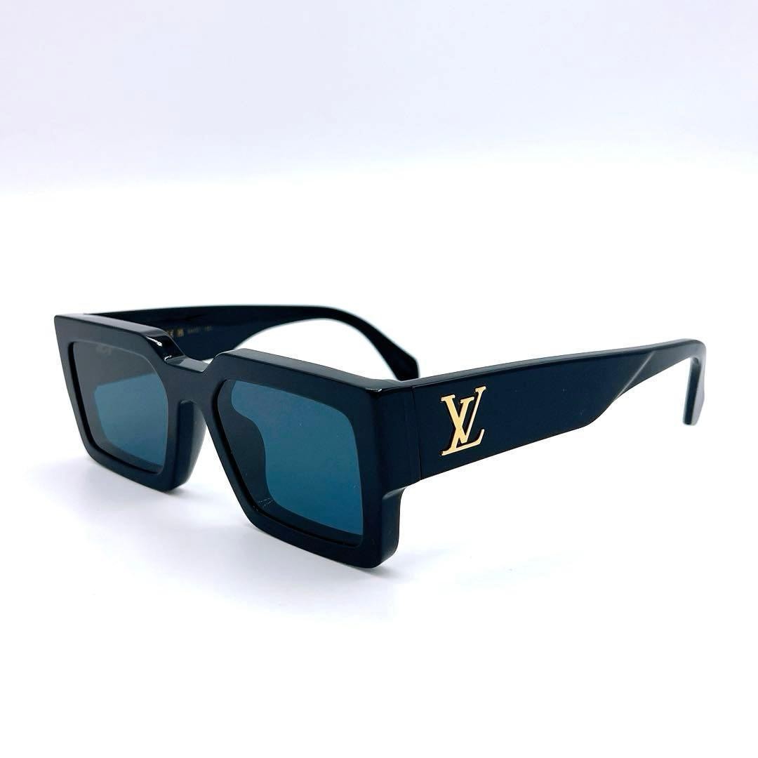 LOUIS VUITTON LV Crush Square Sunglasses Black Z1579E 93L 54□21