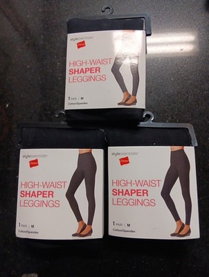 3pr Hanes High Waist Shaper Leggings Size M FREE SHIPPING 