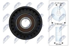 NTY Spannrolle, Keilrippenriemen RNK-ME-086 für INFINITI MERCEDES-BENZ