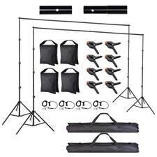 8.5x10Ft Photography Background Backdrop Stand Kit Adjustable Crossbar 2 Packs