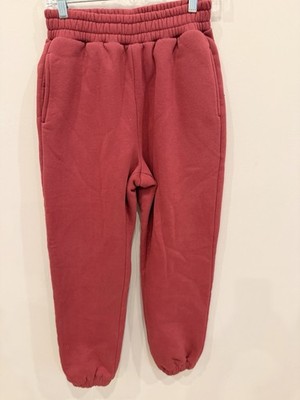 COMFRT Sweatpants Joggers XS Extra Small Berry Fleece Elastic Waist Cuffed New