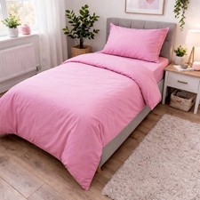 Single Pink Duvet Cover + Pillowcase  50% Cotton 🚨 Clearance 🚨