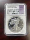 $1 One American Silver Eagle Dollar 2012 W NGC Graded PF70 CAMEO Elizabeth Jones