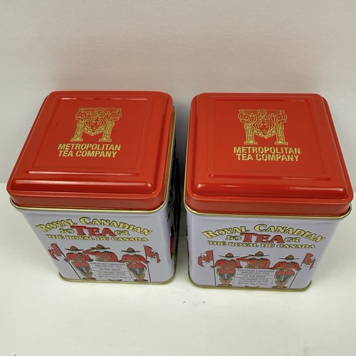 METROPOLITAN TEA COMPANY Royal Canadian leere Teedosen Mountie Art 2 Stück - Bild 6 von 10