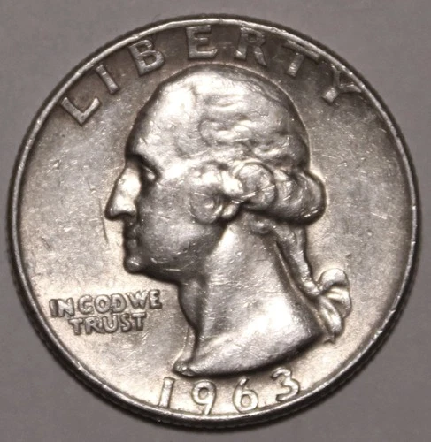 1963-D Washington Quarter - 90% Silver - XF/AU - #0416EA