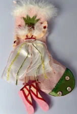 Patience Brewster Krinkles Sugar Plum Fairy Ballerina Stocking Ornament Dept 56