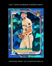 2024 Bowman Chrome Draft Sapphire Edition - Chandler Welch #BDC-103 (RC)