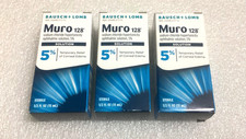 3x Genuine MURO 128 5 SOLUTION, 1/2 Oz 15mL Bausch Lomb EXP: 7/28