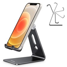 OMOTON Adjustable Aluminum Desktop Phone Stand for iPhone  Android