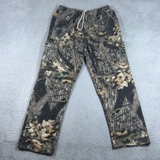 Vintage Mossy Oak Sweatpants Mens 2XL Camo Cargo Jerzees Outdoors Grunge