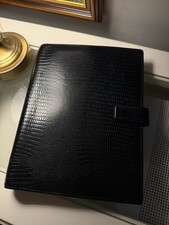 Filofax Luxe A5 Leather Organiser, Black Professional Planner Diary Organiser