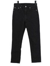 Weekday Women's Jeans W 27 in Black Cotton with Elastane Straight