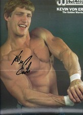 EB3220  KEVIN VON ERICH  signed Vintage Wrestling Magazine POSTER w/COA