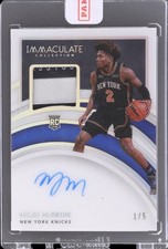 2021 Panini Immaculate Miles McBride /5 Rookie Patch Auto Laundry Tag RC Sealed