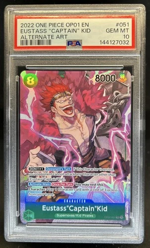 2024 One Piece The Best Eustass"Captain"Kid Super Rare #OP01-051 PSA 10 GEM MINT