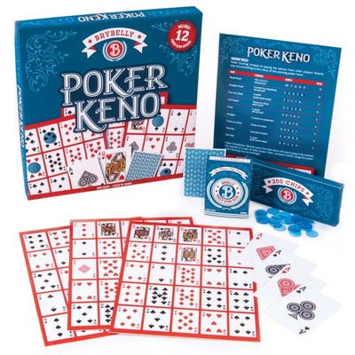 BRYBELLY POKER KENO Game Set Cards + Chips Adult Family Casino Night Game