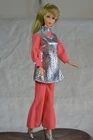 Vintage Barbie Clone Shillman Silver and Pink Pants Set, MINT, 60s
