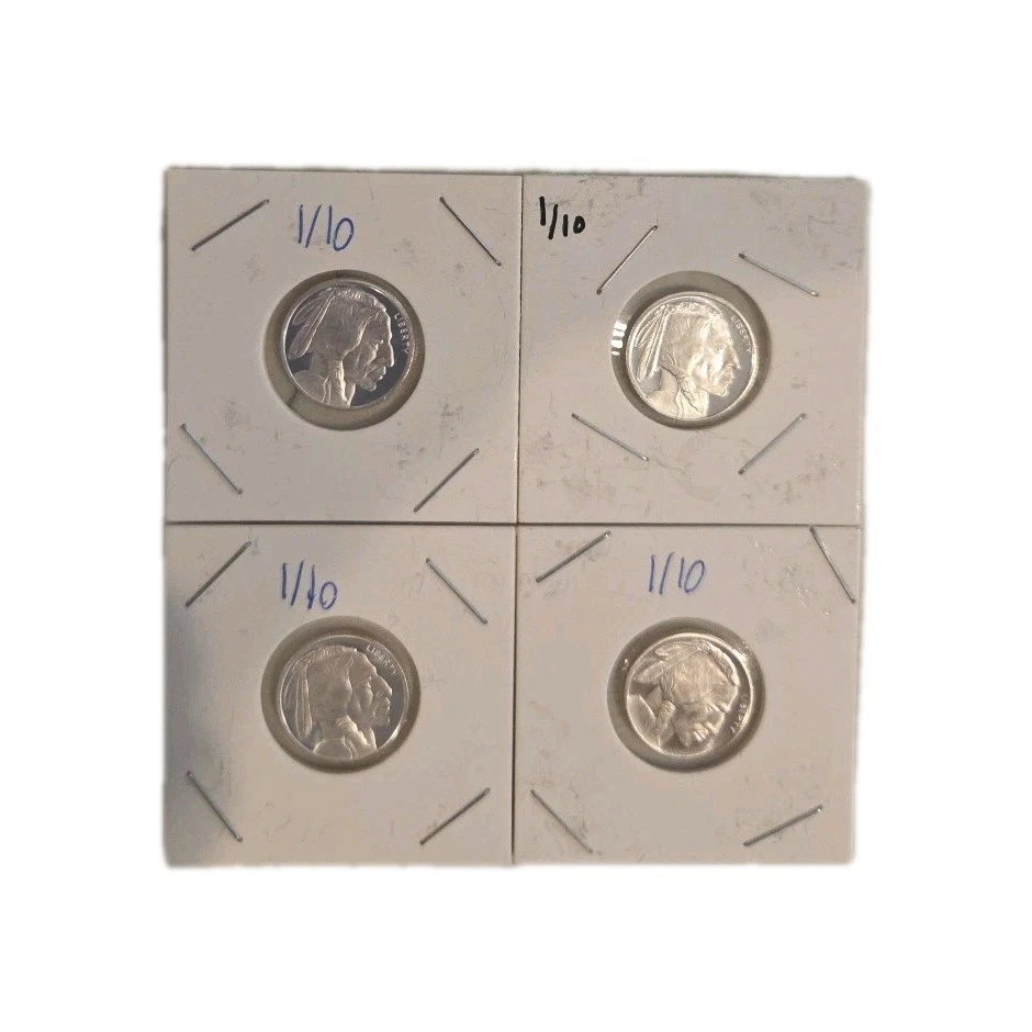 4x Golden State Mint – Buffalo Round – 1/10 Troy Ounce .999 Fine Silver - Image 3 of 3