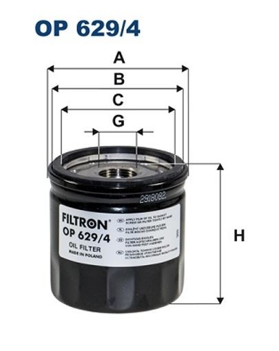 Fits FILTRON OP 629/4 OIL FILTER