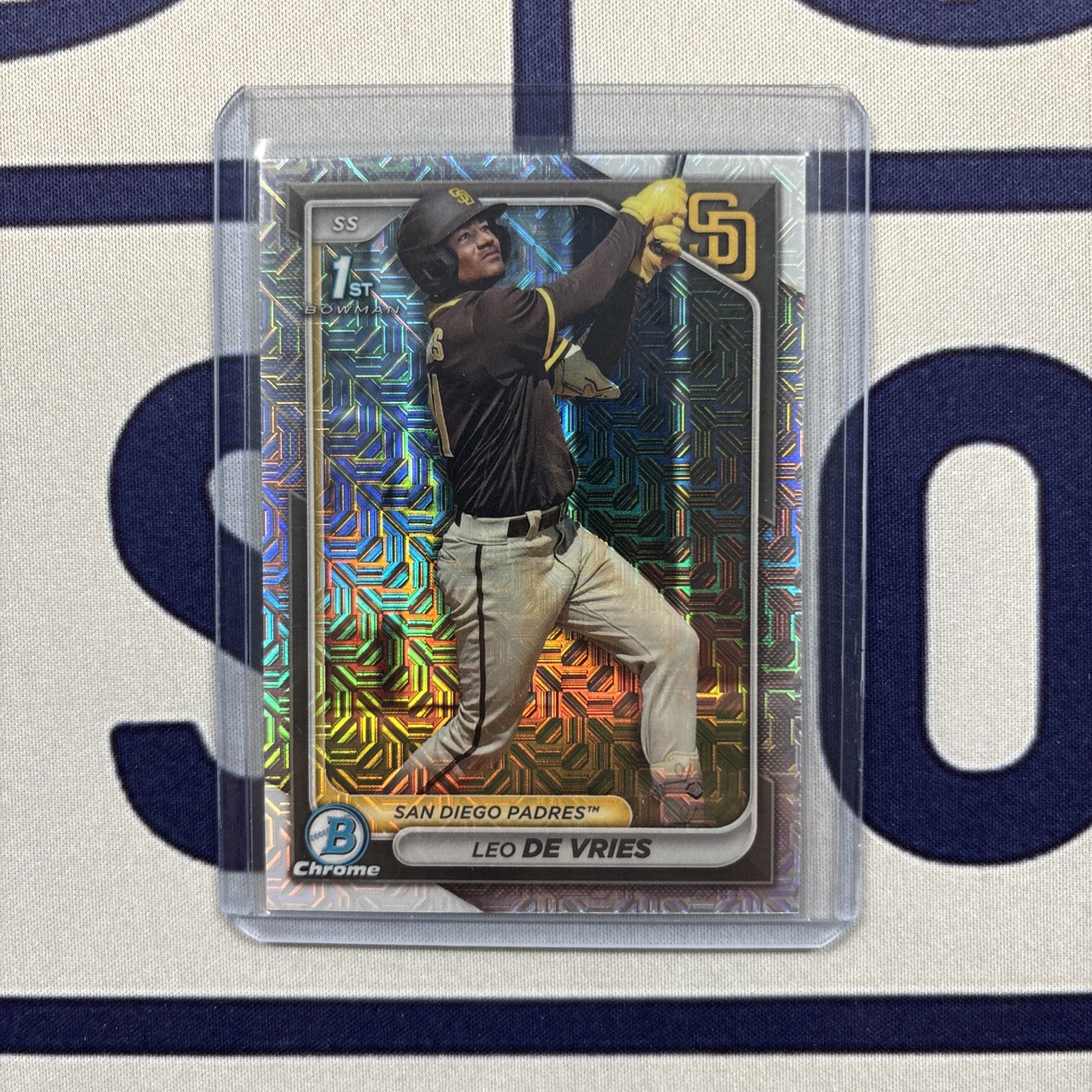2024 Bowman Chrome Leo De Vries 1st Bowman Mojo BCP-179 Padres/Athletics