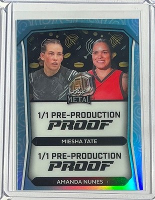 2024 Leaf Happy Holidays Miesha Tate Amanda Nunes Prismatic Menorah Proof 1/1