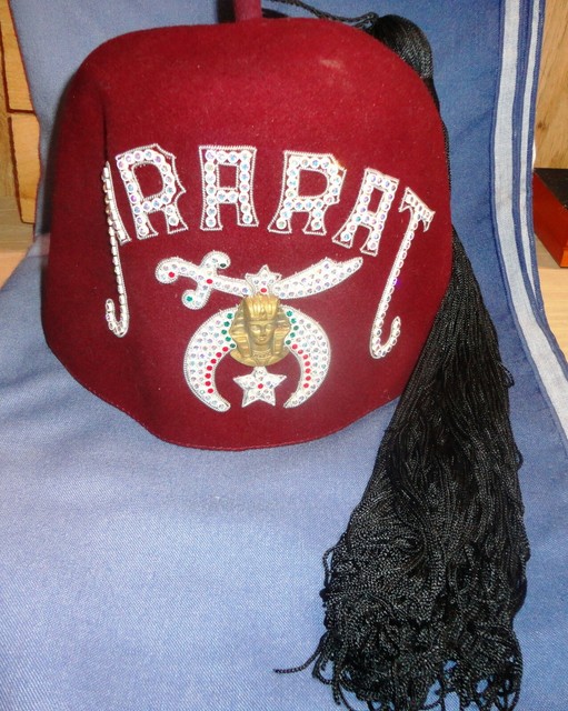 Vintage Jeweled Ararat Shriner Fez Hat, Size 71/8 eBay
