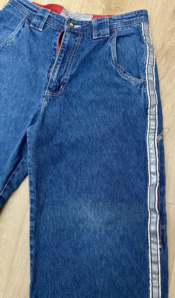 Pantalones de mezclilla holgados vintage Pop Icon alternativos juveniles talla M Y2K grunge pierna ancha Foto 2 de 4