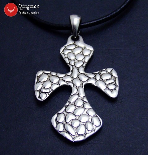 40*70mm Cross Pendant Necklace for Man with Multicolor Crystal Chokers 17-19'' - Picture 5 of 5