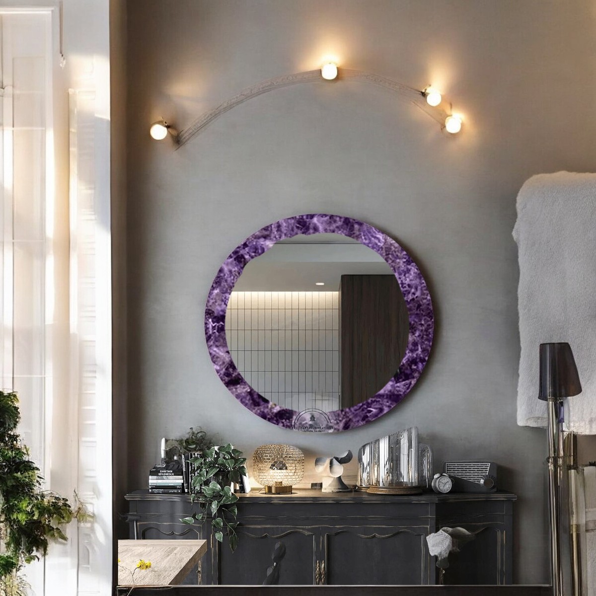 アメジスト　鏡　ミラー 24