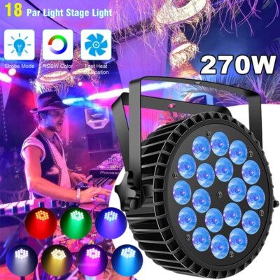 270W RGBW LED Par Stage Light DMX Par Can DJ Lights Party Beam Spot light Strobe