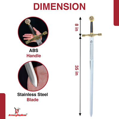 KING ARTHUR LEGEND OF THE SWORD EXCALIBUR STAINLESS STEEL