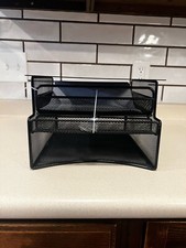 Safco Onyx Hanging Organizer w/Drawer, Under Desk Mount, 12 1/3 x 10 x 7 1/4, Bl
