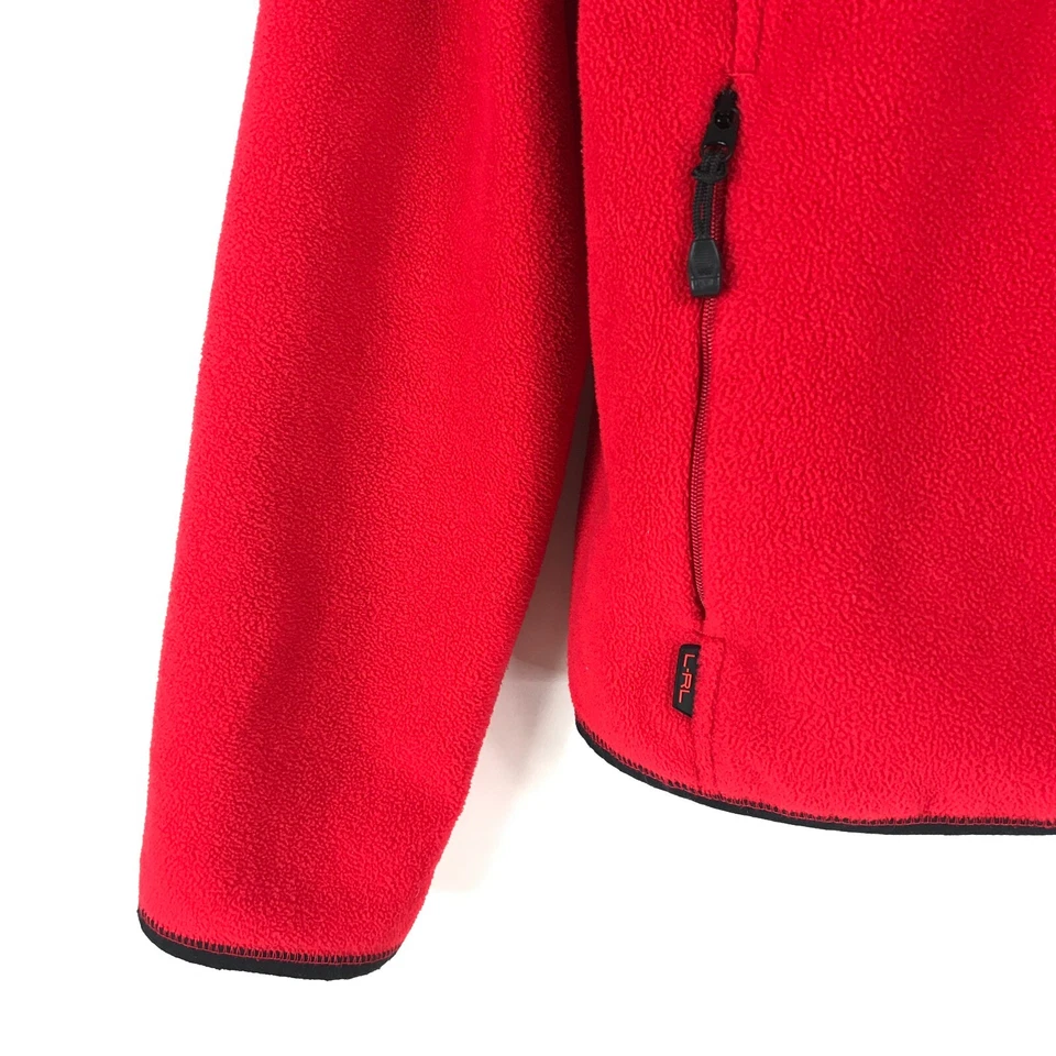 Chaqueta polar L-RL Lauren Active Ralph Lauren cremallera completa para mujer grande roja exterior Foto 2 de 4