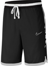 Nike Dry Elite Stripe Basketball Shorts Black/White Men's 4XL BNWT
