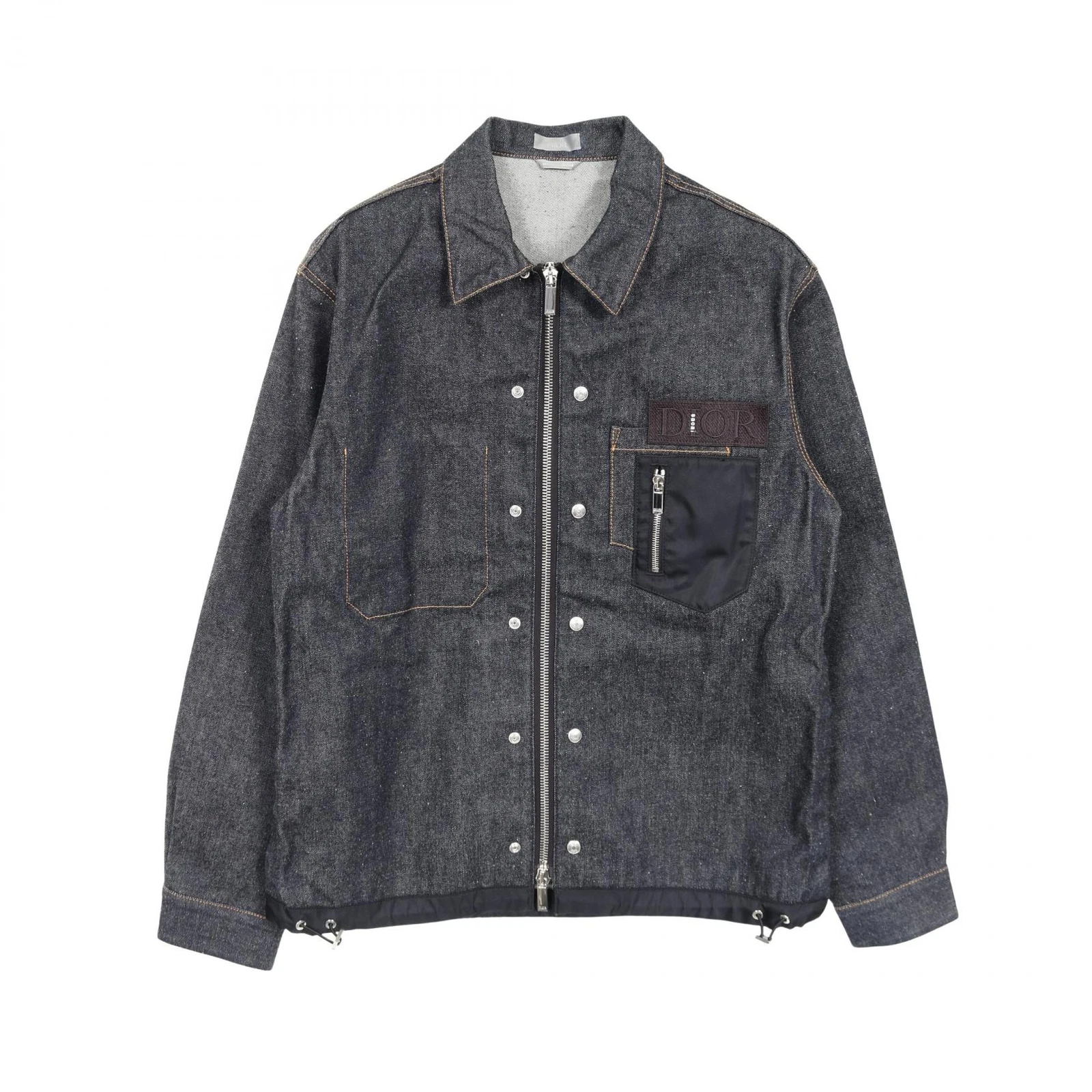 Giacca Christian Dior × Sacai Denim #48 blouson 213D487AY507 cotone blu navy usata