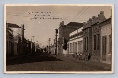 Rua Gen. Osorio RIO GRANDE Brazil RPPC Antique Pitombo Photo Cover to Newton MA