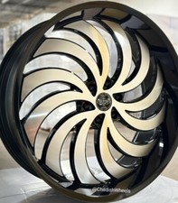 26 Inch Black Machined Versante 248 M Rims Wheels 22 24 Machine