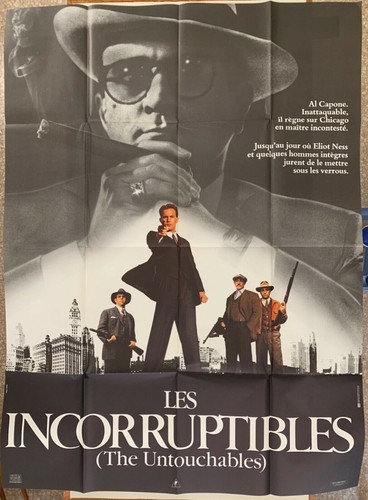 THE UNTOUCHABLES,RARE FRENCH EXTRA LARGE 61,5” x 46” 1987 POSTER