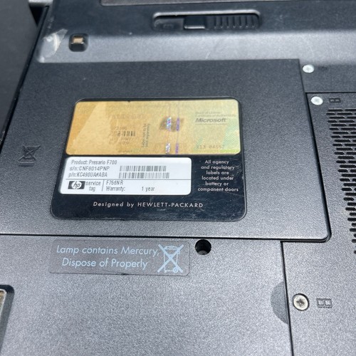 HP Compaq Presario F700 Laptop AMD Turion 64 x2 2GHz 2GB Ram 240GB HDD - Picture 10 of 14