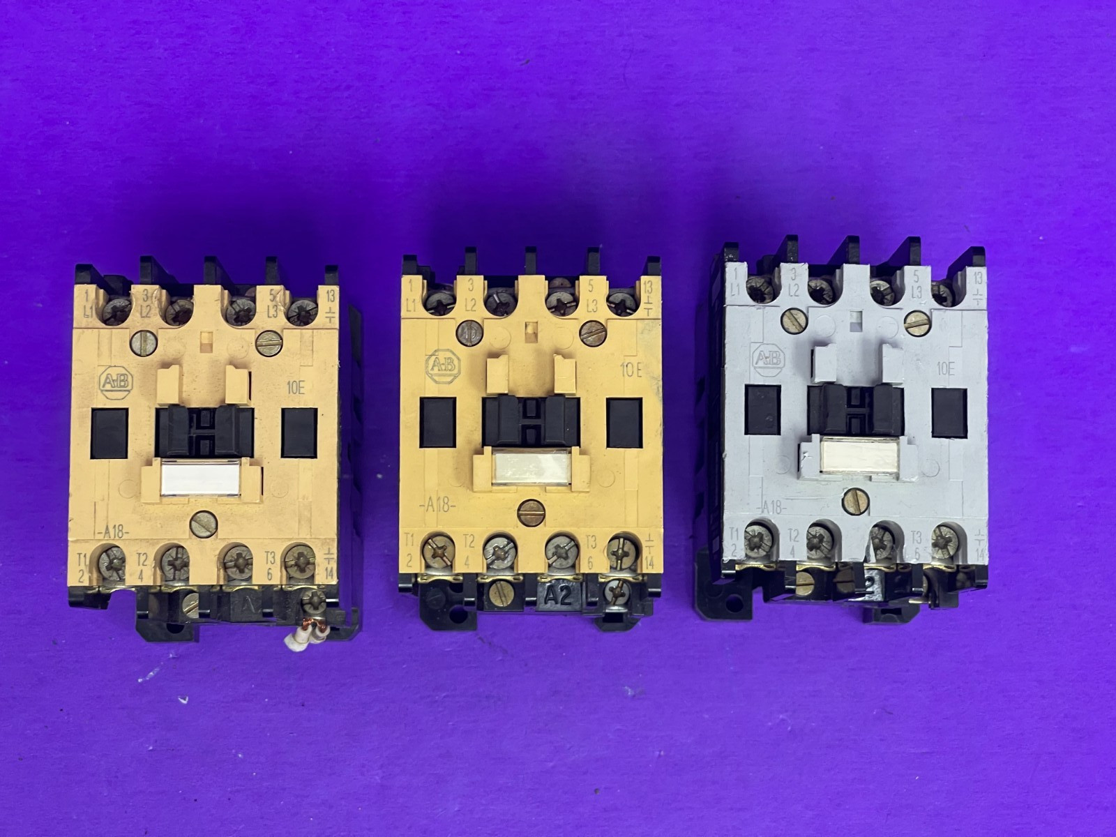 Allen-Bradley 100-A18ND3 Contactor, 18A, 110/120V AC Coil, Series C [Lot of 3]