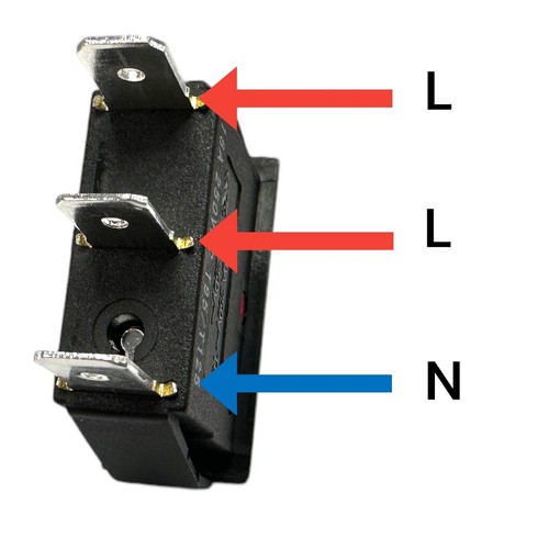 RED ROCKER POWER SWITCH 16A FLAKT WOODS FAN SPEED CONTROLLER ME1.1 ME1.3 ME1.6 - Picture 2 of 9