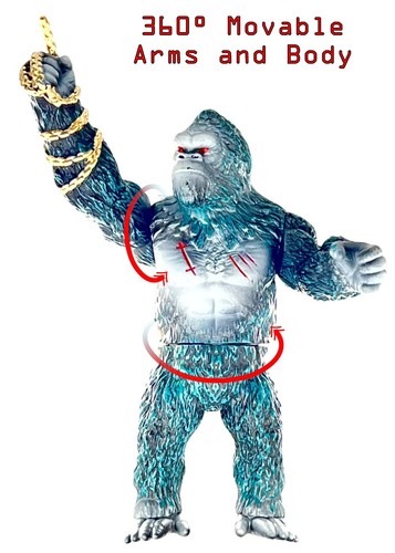 King Godzilla x Kong: The New Empire, Toy Fight Mode Gorilla Ape Actionfigur - Bild 5 von 5