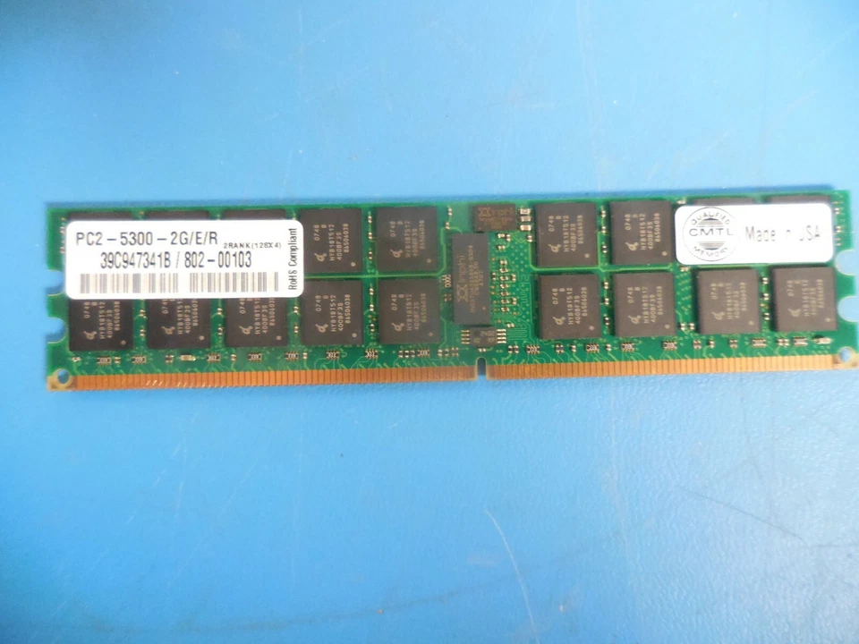 CMTL 39C947341B / 802-00103 2GB 240p PC2-5300 Registered ECC DDR2-667 DIMM  - Image 2 of 4