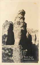 c1910 RPPC Postcard; Giant's Finger Rock Formation, Crawford NE Dawes Co., Kern