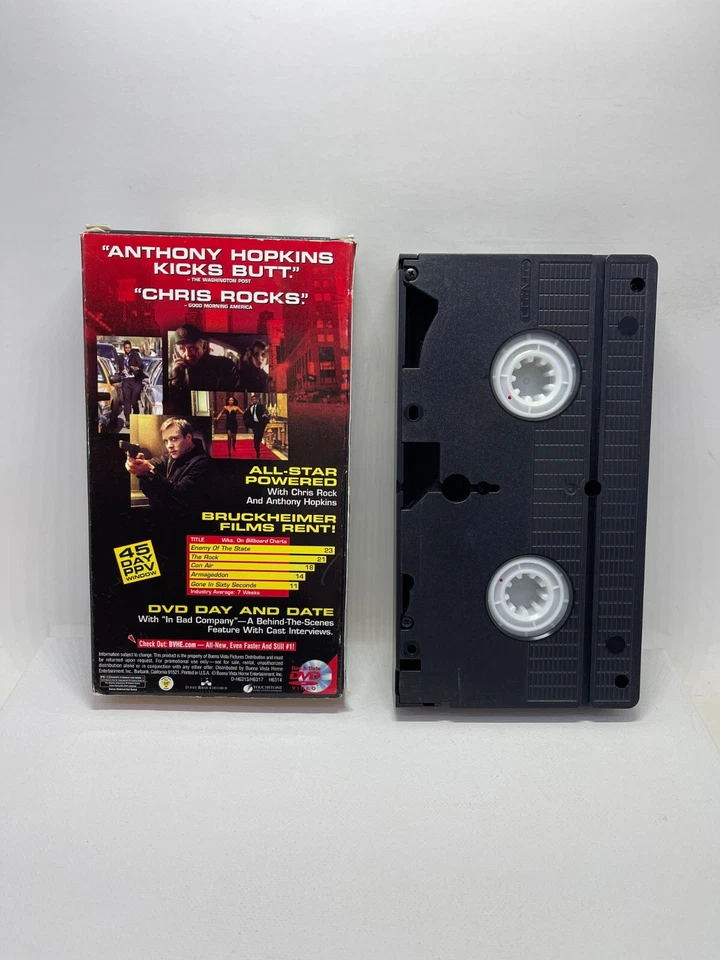 Bad Company VHS Tape Promotional Screener Rare Demo Anthony Hopkins Chris Rock Foto 3 de 4