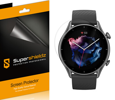 3X Supershieldz Clear Screen Protector for Amazfit GTR 3/ GTR 3 Pro (TPU)