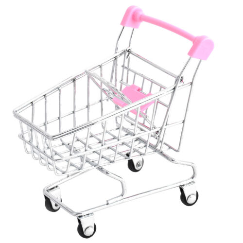 Chariot métal commercial Supermarché Collations Mini panier Stockage Rose - Photo 1/3