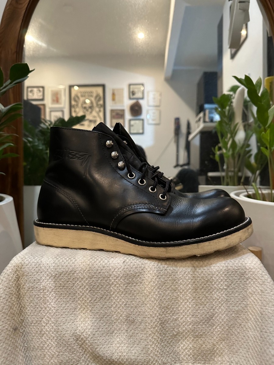 y*u様 Stussy red wing 8165 レッドウイング RED WING × STUSSY / ブーツ/US7.5/BLK/8165 Red Wing x CUSTOMADE x