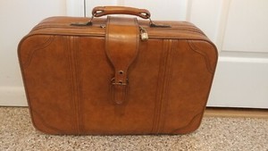 vintage leather suitcase ebay